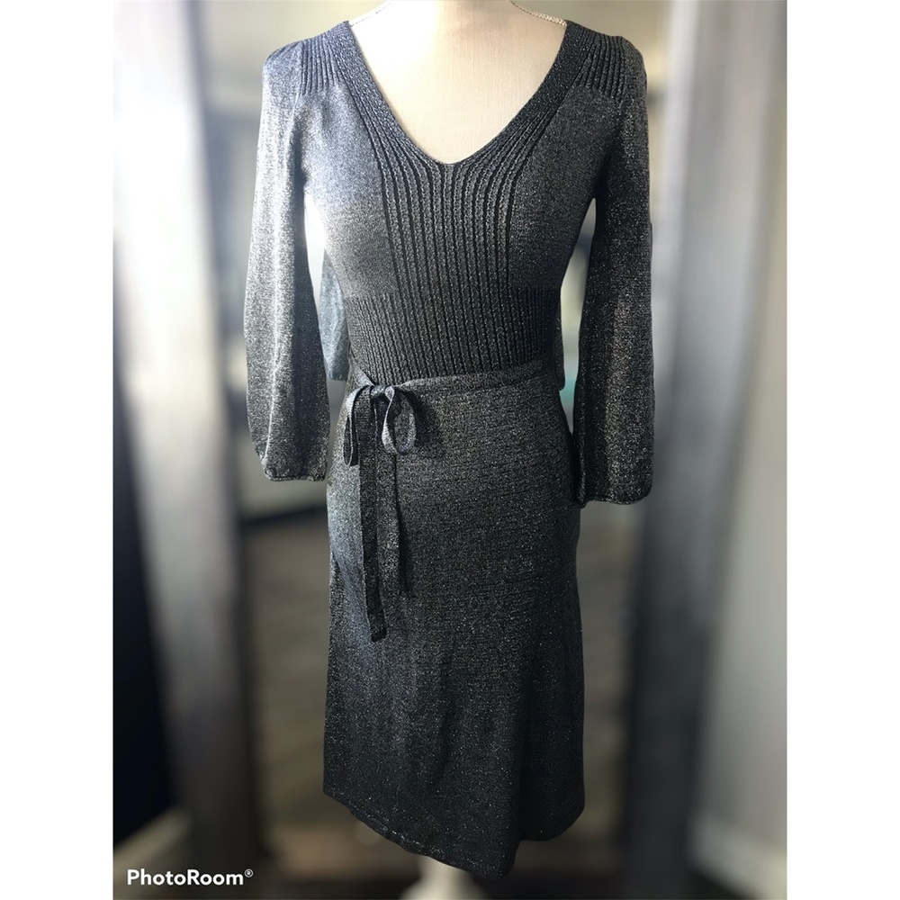 NWT LVLX LUREX KNIT SWEATER DRESS M